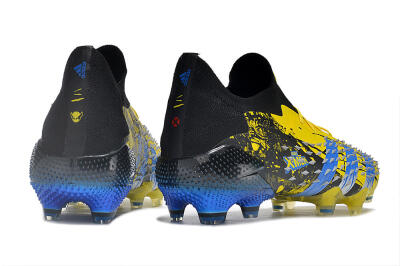 Men's Adidas Predator Freak.1 Low FG Football Boots - Yellow/Black/Blue