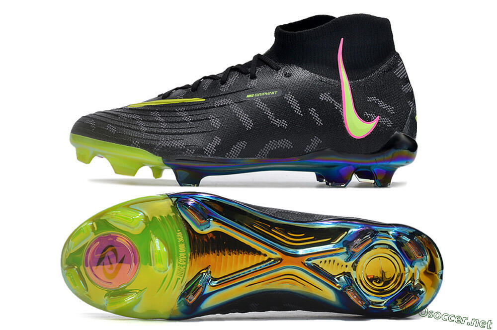 Men's Nike Phantom Luna Elite FG Football Boots - Black/Yellow/Pink 1