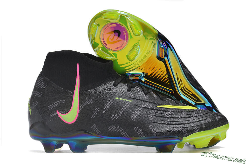 Men's Nike Phantom Luna Elite FG Football Boots - Black/Yellow/Pink 2