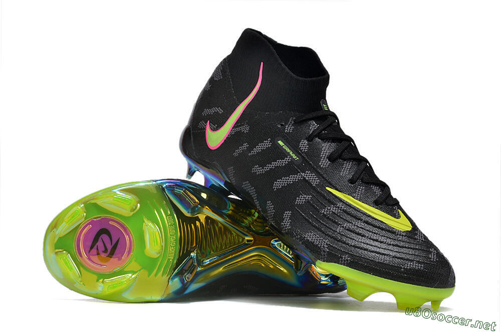 Men's Nike Phantom Luna Elite FG Football Boots - Black/Yellow/Pink 3