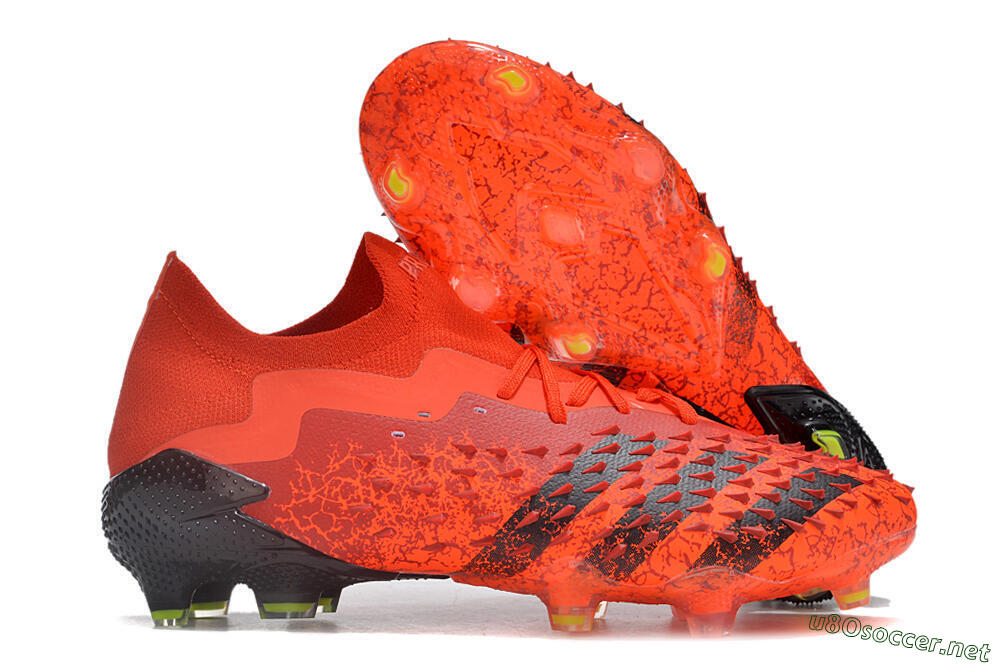 Men's Adidas Predator Freak.1 Low FG Football Boots - Red/Black 2