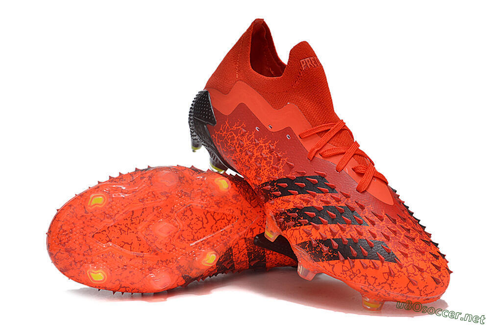 Men's Adidas Predator Freak.1 Low FG Football Boots - Red/Black 3