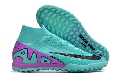 Unisex Nike Air Zoom Mercurial Superfly 9 Elite TF Football Shoes - Blue/Black/Purple