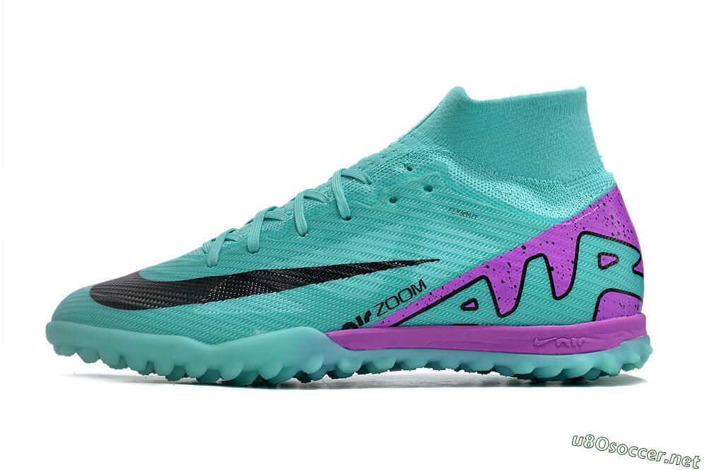 Unisex Nike Air Zoom Mercurial Superfly 9 Elite TF Football Shoes - Blue/Black/Purple 0