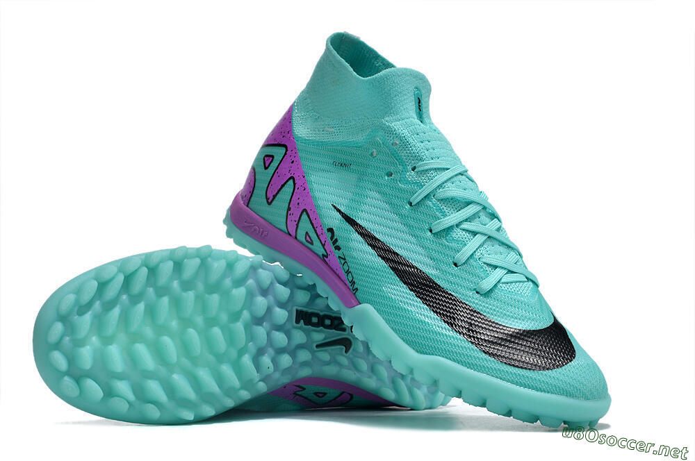 Unisex Nike Air Zoom Mercurial Superfly 9 Elite TF Football Shoes - Blue/Black/Purple 3