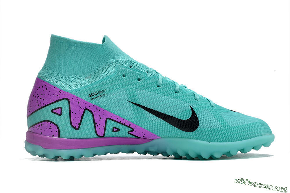 Unisex Nike Air Zoom Mercurial Superfly 9 Elite TF Football Shoes - Blue/Black/Purple 7