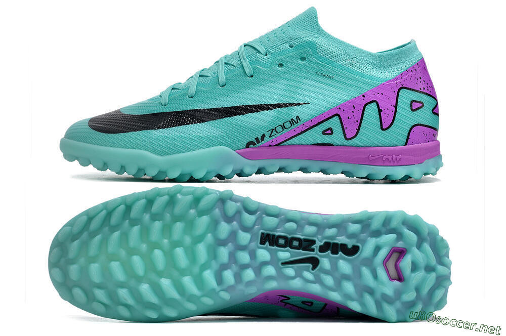 Unisex Nike Air Zoom Mercurial Vapor 15 Elite TF Football Shoes - Blue/Black/Purple 1