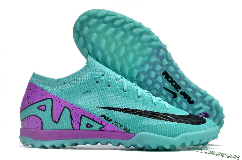Unisex Nike Air Zoom Mercurial Vapor 15 Elite TF Football Shoes - Blue/Black/Purple 2