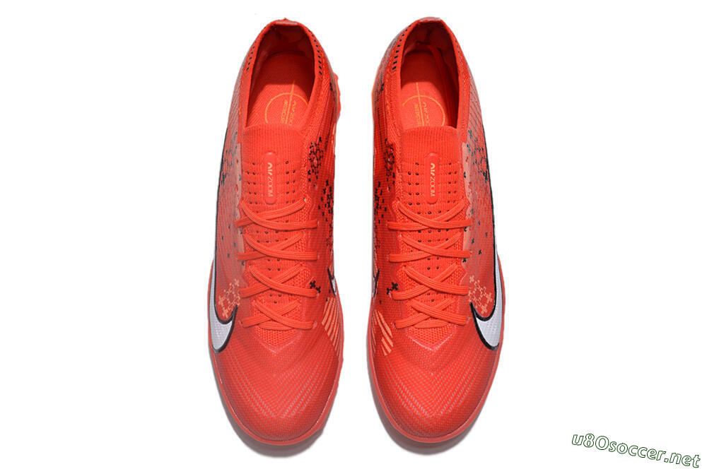 Unisex Nike Air Zoom Mercurial Vapor 15 Elite TF Football Shoes - Red/White/Black 4