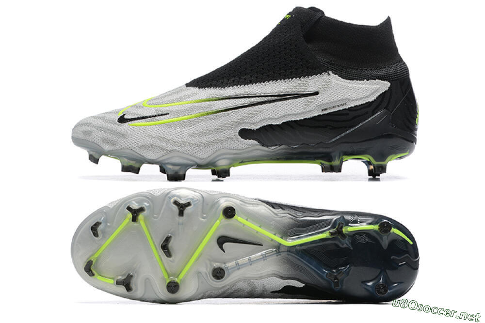 Men's Nike Phantom GX Elite DF FG Football Boots - Grey/Black/Yellow 1