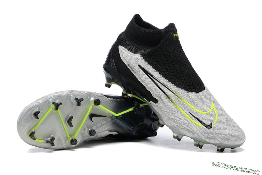 Men's Nike Phantom GX Elite DF FG Football Boots - Grey/Black/Yellow 4