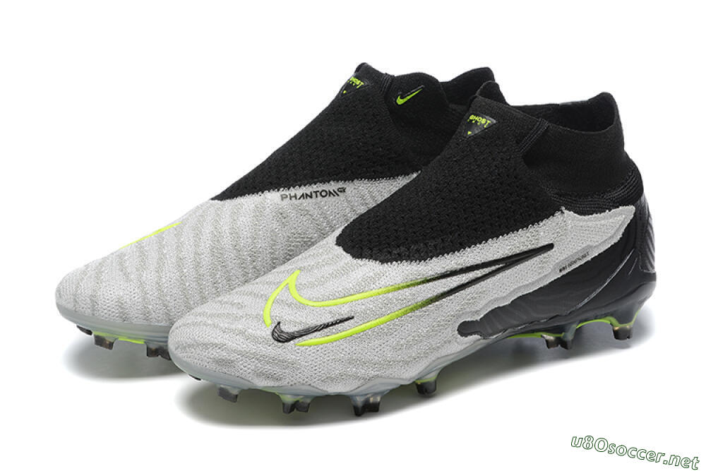 Men's Nike Phantom GX Elite DF FG Football Boots - Grey/Black/Yellow 5