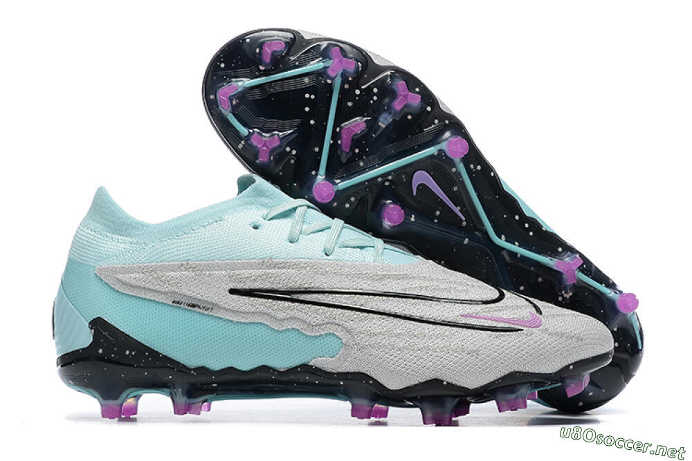 Men's Nike Phantom GX Elite FG Football Boots - Grey/Blue/Black 2