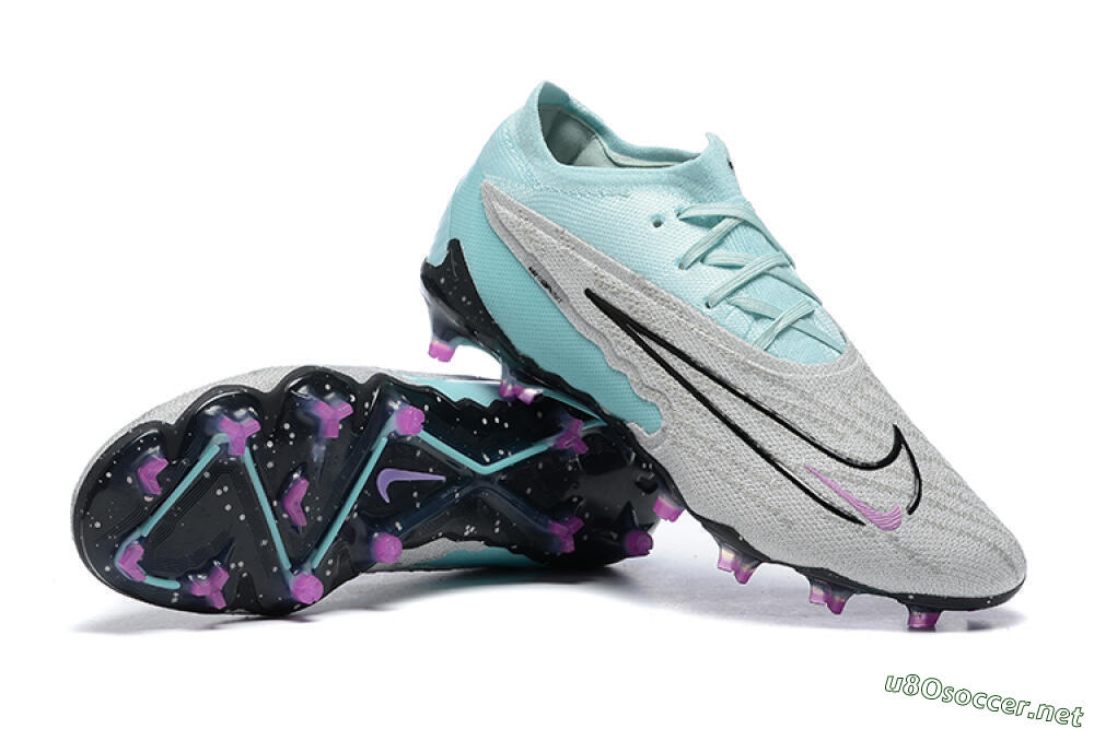 Men's Nike Phantom GX Elite FG Football Boots - Grey/Blue/Black 4