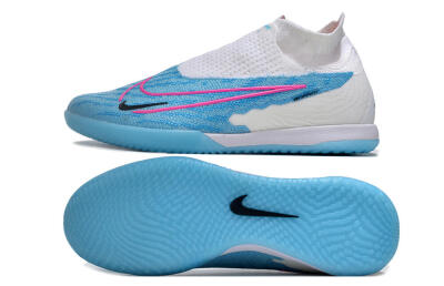 Men's Nike Phantom GX Elite DF IC Football Shoes - Blue/White/Pink