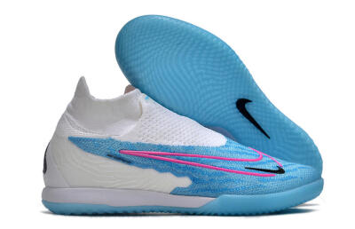 Men's Nike Phantom GX Elite DF IC Football Shoes - Blue/White/Pink