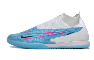 Men's Nike Phantom GX Elite DF IC Football Shoes - Blue/White/Pink