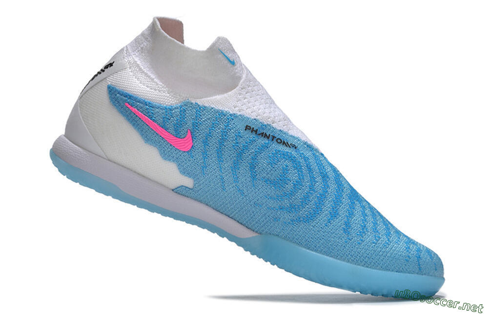 Men's Nike Phantom GX Elite DF IC Football Shoes - Blue/White/Pink 4