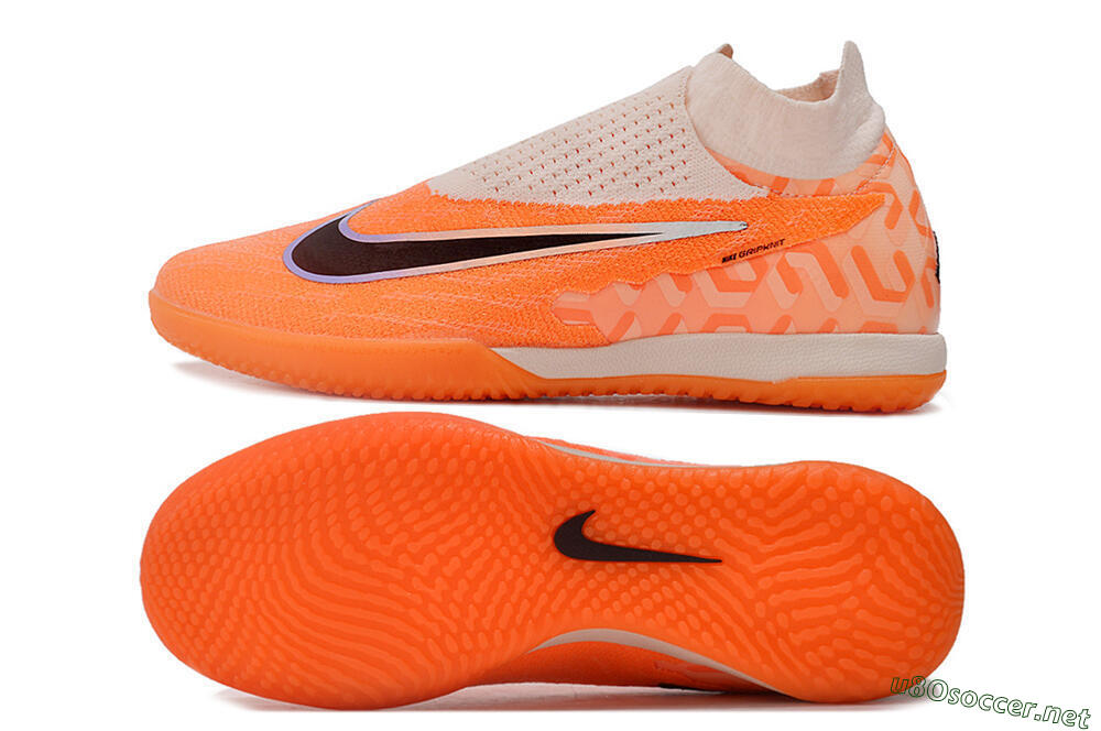 Men's Nike Phantom GX Elite DF IC Football Shoes - Pink/Black/Purple 1