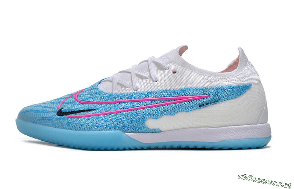 Men's Nike Phantom GX Elite IC Football Shoes - Blue/White/Pink 0