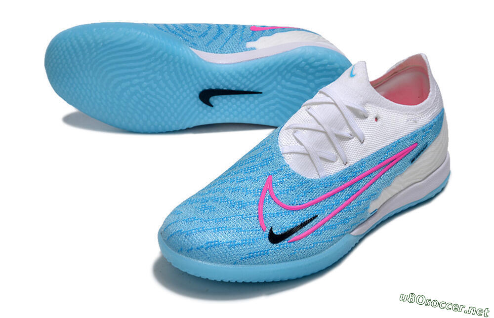 Men's Nike Phantom GX Elite IC Football Shoes - Blue/White/Pink 3
