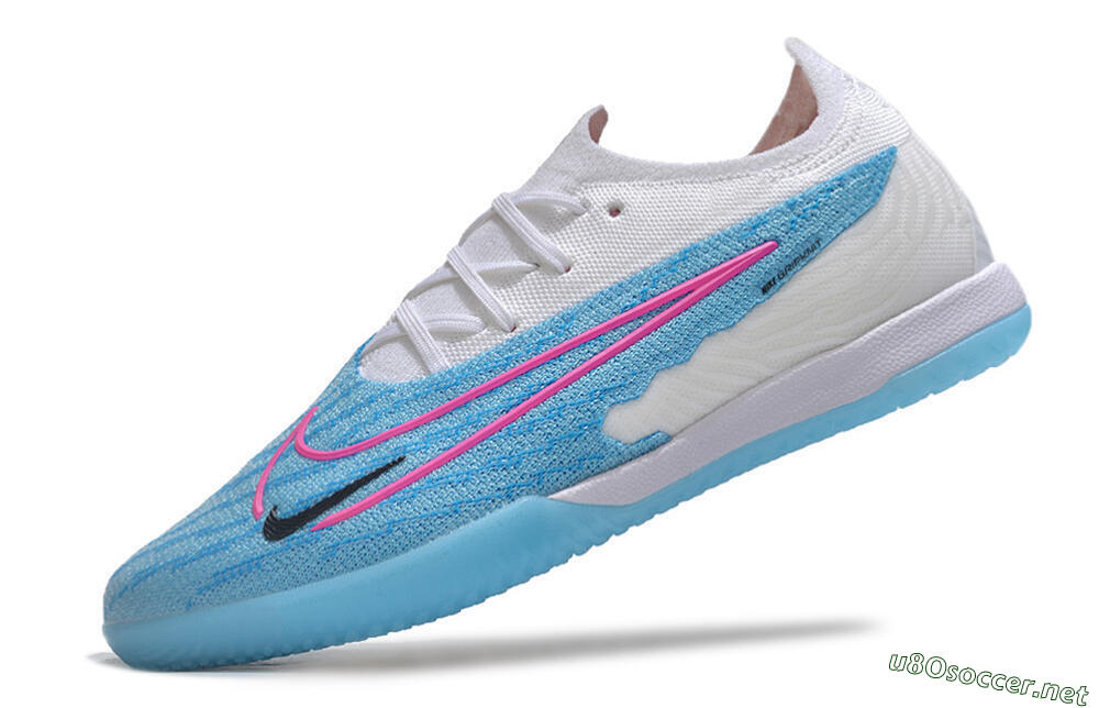 Men's Nike Phantom GX Elite IC Football Shoes - Blue/White/Pink 5