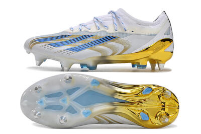 Men's Adidas X Crazyfast.1 SG Football Boots - White/Blue/Gold