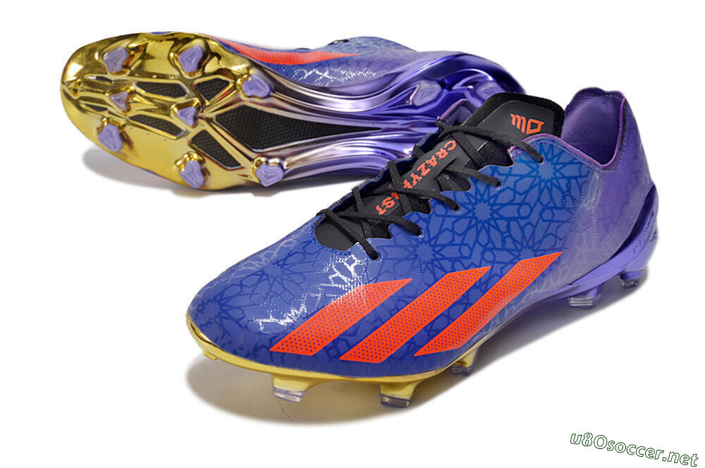 Men's Adidas X Crazyfast.1 FG Football Boots - Blue/Purple/Red 3