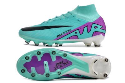 Men's Nike Air Zoom Mercurial Superfly 9 Elite AG Football Boots - Blue/Purple/Black