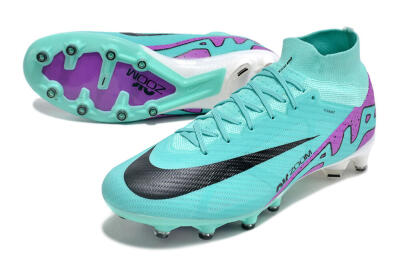 Men's Nike Air Zoom Mercurial Superfly 9 Elite AG Football Boots - Blue/Purple/Black