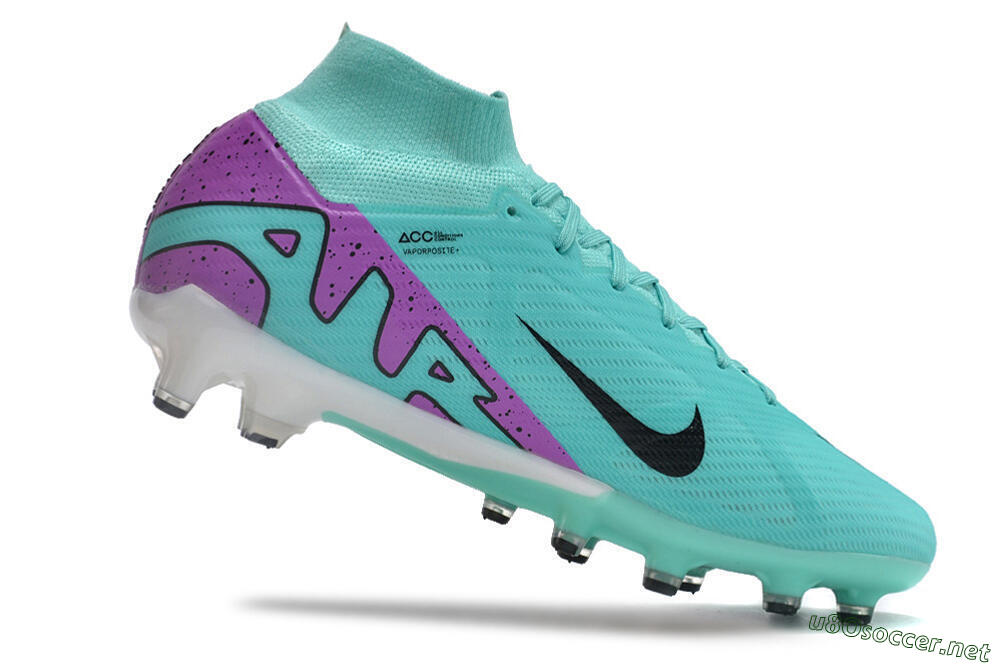 Men's Nike Air Zoom Mercurial Superfly 9 Elite AG Football Boots - Blue/Purple/Black 4
