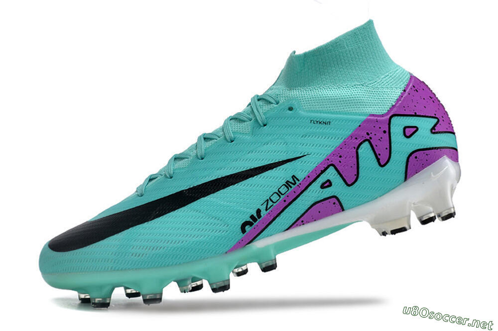Men's Nike Air Zoom Mercurial Superfly 9 Elite AG Football Boots - Blue/Purple/Black 5