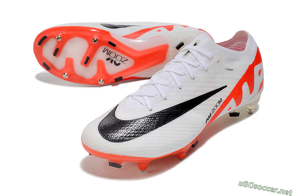 Men's Nike Air Zoom Mercurial Vapor 15 Elite SG Football Boots - White/Black/Red 3