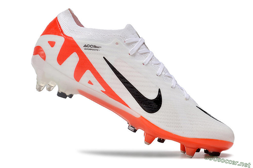 Men's Nike Air Zoom Mercurial Vapor 15 Elite SG Football Boots - White/Black/Red 4