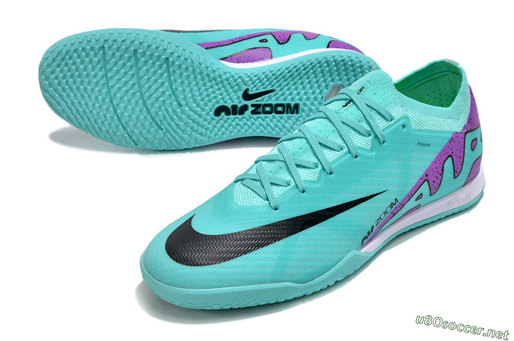 Men's Nike Air Zoom Mercurial Vapor 15 Elite IC Football Shoes - Blue/Purple/Black 3