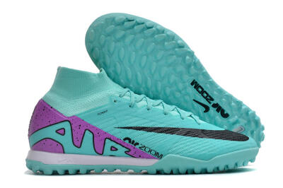 Unisex Nike Air Zoom Mercurial Superfly 9 Elite TF Football Shoes - Blue/Black/Purple