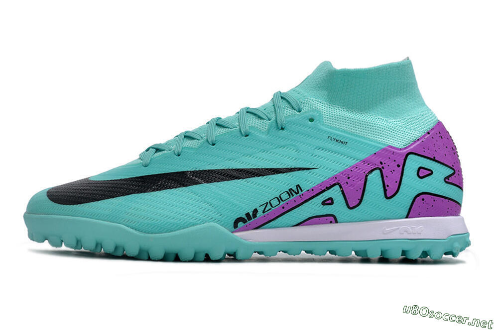 Unisex Nike Air Zoom Mercurial Superfly 9 Elite TF Football Shoes - Blue/Black/Purple 0