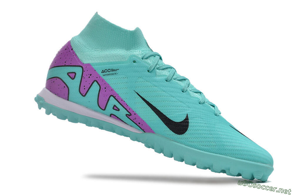 Unisex Nike Air Zoom Mercurial Superfly 9 Elite TF Football Shoes - Blue/Black/Purple 4