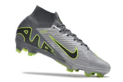 Men's Nike Air Zoom Mercurial Superfly 9 Elite FG Football Boots - Grey/Silver/Black/Green