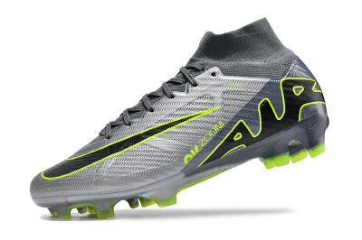 Men's Nike Air Zoom Mercurial Superfly 9 Elite FG Football Boots - Grey/Silver/Black/Green