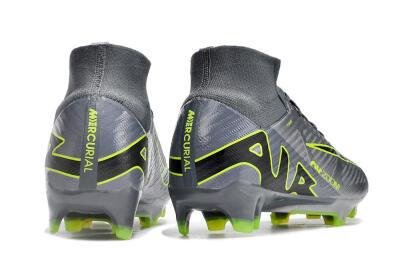Men's Nike Air Zoom Mercurial Superfly 9 Elite FG Football Boots - Grey/Silver/Black/Green