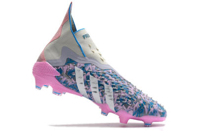 Unisex Adidas Predator Freak+ FG Football Boots - Blue/Pink/White/Grey