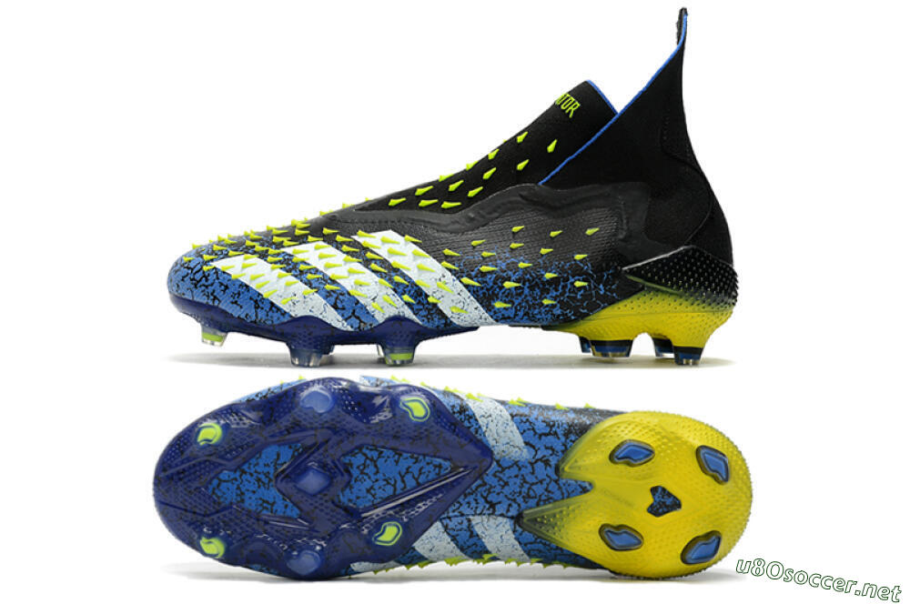 Unisex Adidas Predator Freak+ FG Football Boots - Black/White/Blue 1