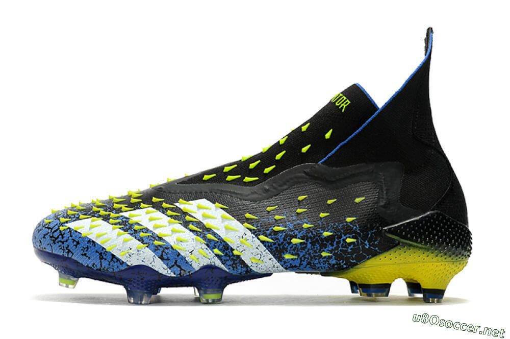 Unisex Adidas Predator Freak+ FG Football Boots - Black/White/Blue 0