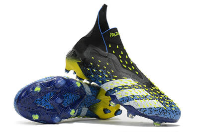 Unisex Adidas Predator Freak+ FG Football Boots - Black/White/Blue