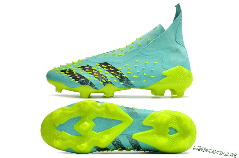 Unisex Adidas Predator Freak+ FG Football Boots - Blue/Black/Green 1
