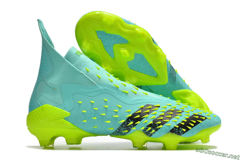 Unisex Adidas Predator Freak+ FG Football Boots - Blue/Black/Green 2