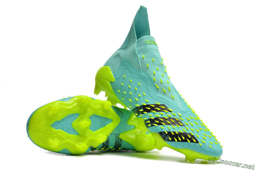 Unisex Adidas Predator Freak+ FG Football Boots - Blue/Black/Green 3