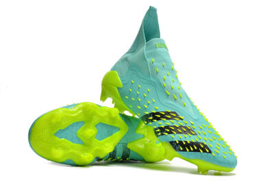 Unisex Adidas Predator Freak+ FG Football Boots - Blue/Black/Green