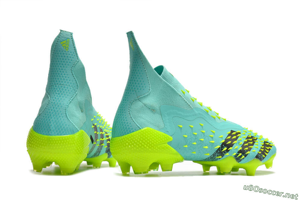 Unisex Adidas Predator Freak+ FG Football Boots - Blue/Black/Green 6